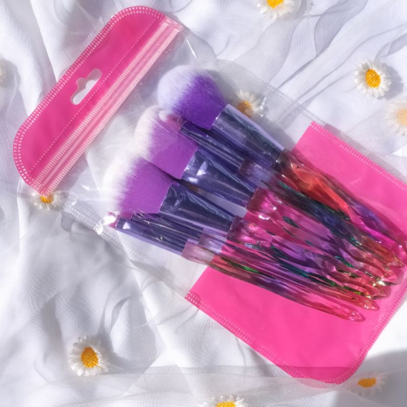 Bộ cọ trang điểm 7 cây pha lê 17cm - Mẫu mới