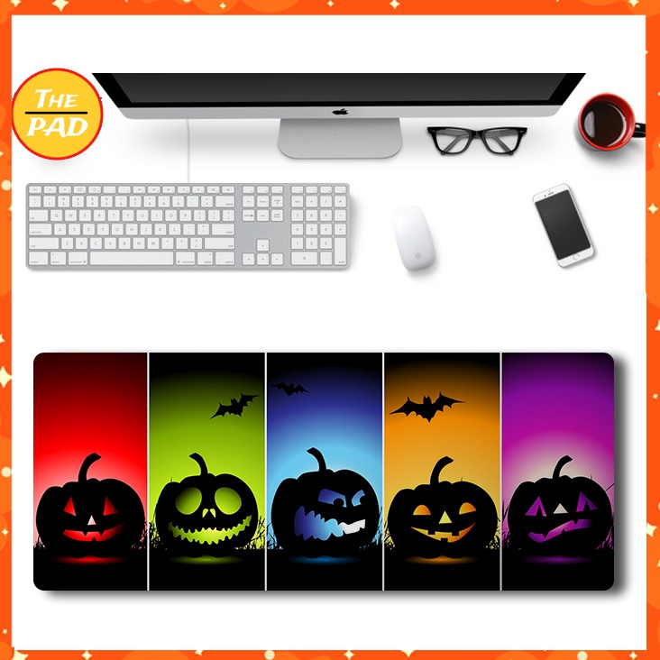 Lót Chuột Phong Cách Halloween Cảm Giác Mạnh, In 3D Kiểu Mới, Cao Su 30x80, 40x90, Dày, Chống Trượt