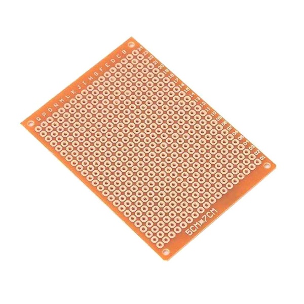 PCB Đục Lỗ 5x7cm 1 Mặt Phủ Vàng Loại Thường