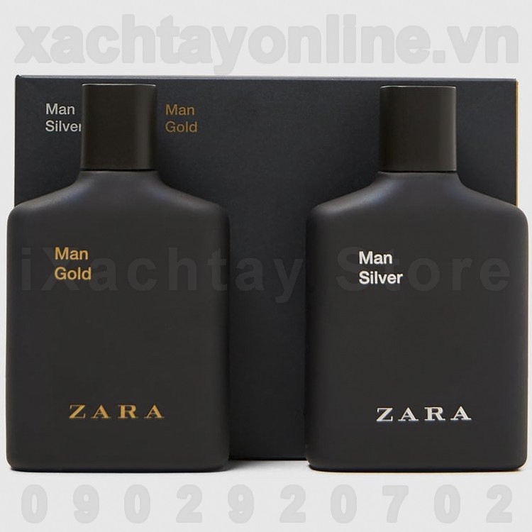 NƯỚC HOA ZARA MAN SET 2 CHAI SILVER 100ML VÀ GOLD 100ML