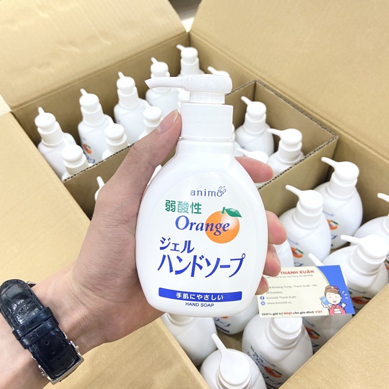 Nước rửa tay Rocket Nhật Bản dạng gel tạo bọt hương cam 200ml
