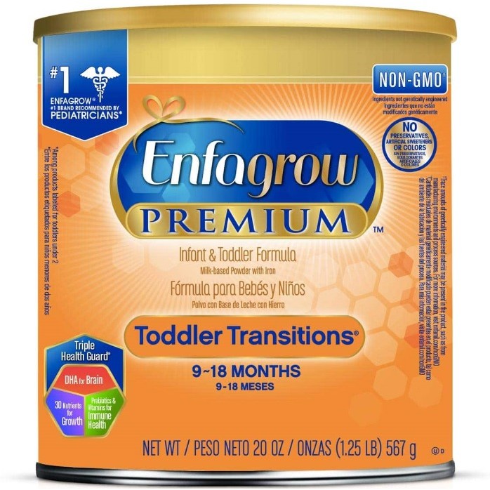 Sữa Enfagrow Premium Infant & Toddler Formula Non – GMO dành cho bé từ 9-18 tháng 567g của Mỹ