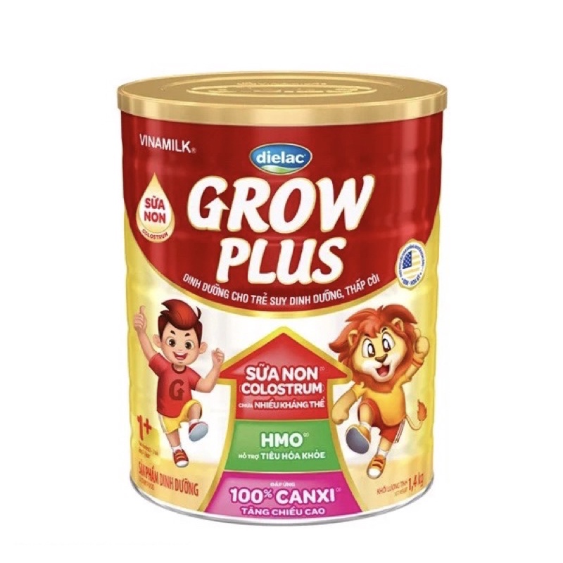 Sữa bột dinh dưỡng Dielac Grow Plus 1+ 1.4kg (Sữa non)