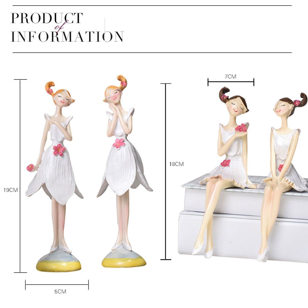 Set 2 mô hình thiên thần mini bằng nhựa Resin trang trí bánh kem | BigBuy360 - bigbuy360.vn
