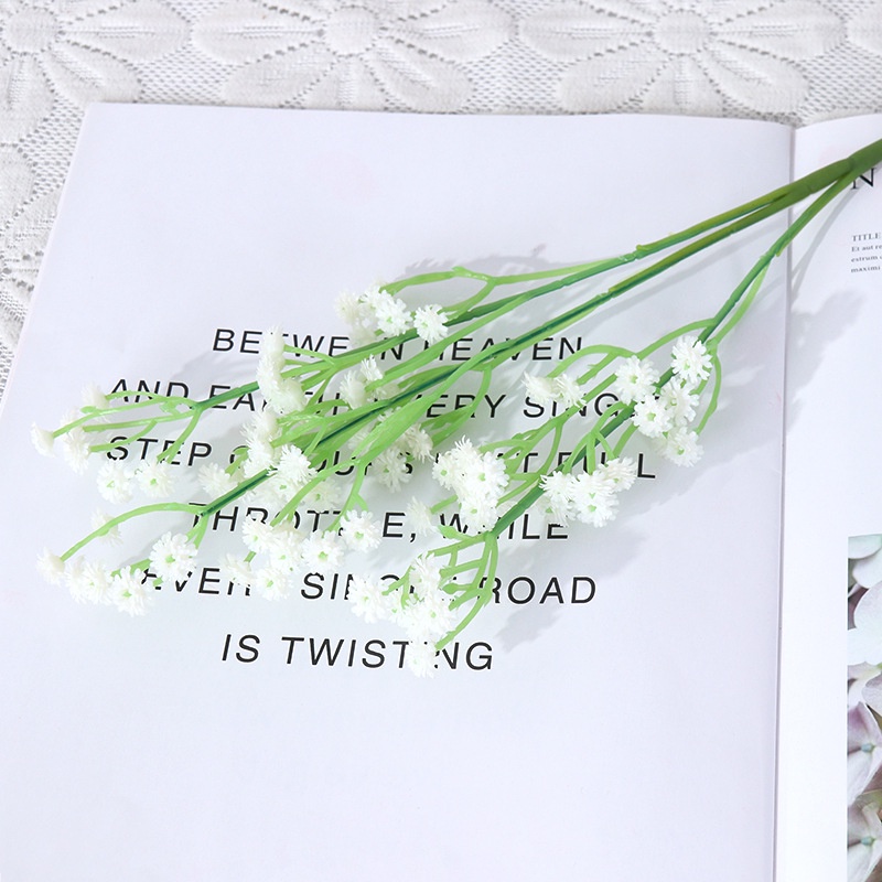 Bó Hoa Gypsophila Nhân Tạo 3 Nhánh Bằng Nhựa Trang Trí Nội Thất/Tiệc Cưới