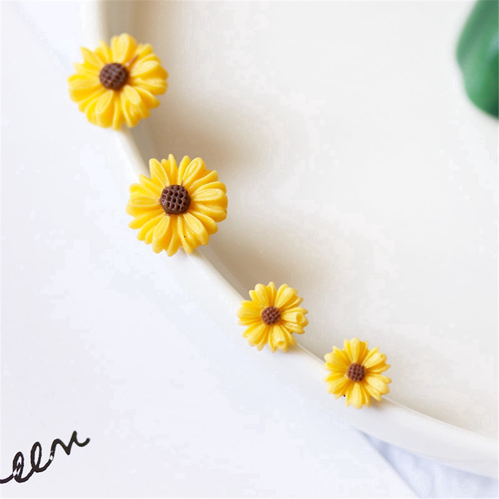 Bông tai hình hoa mini kim bạc 925 phong cách Hàn Quốc xinh xắn cho nữ