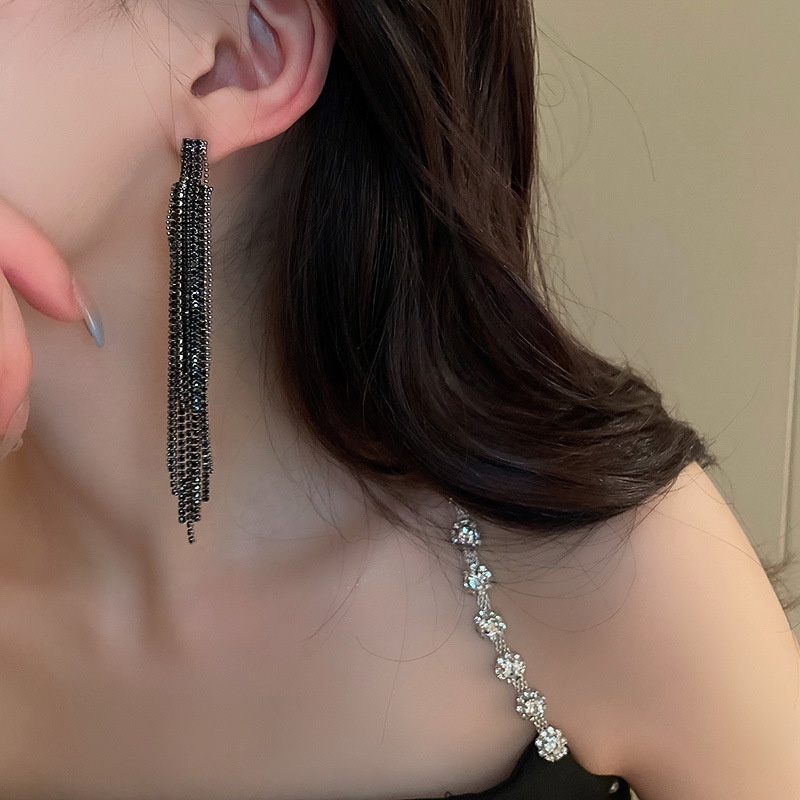 Bông Tai Tua Rua Bằng Bạc Phong Cách Âu Mỹ