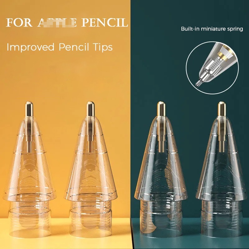 Đầu Bút Cảm Ứng Trong Suốt Đầu Kim Loại Cho Apple Pencil 2 1 Thế Hệ 1