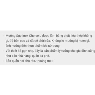 Combo 2 Muỗng Súp Inox dài Choice L