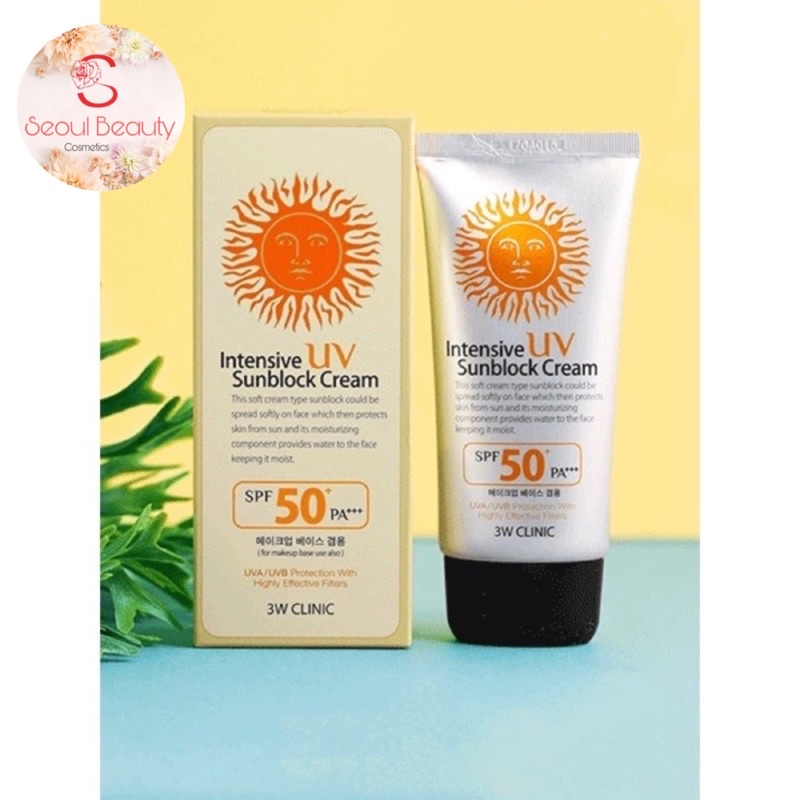Kem chống nắng Intensive Uv Sunblock Cream 3W Clinic SPF 50++
