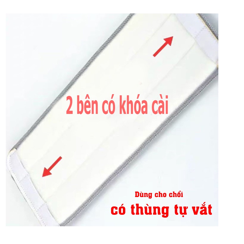 Miếng lau nhà thay thế chổi tự vắt có thùng, bông lau thay thế chổi tự vắt - GDAH