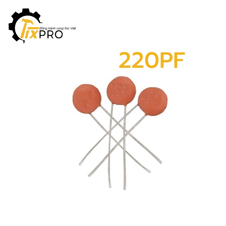 Tụ gốm nguyên khối 221 220pF 50V (túi 10c)