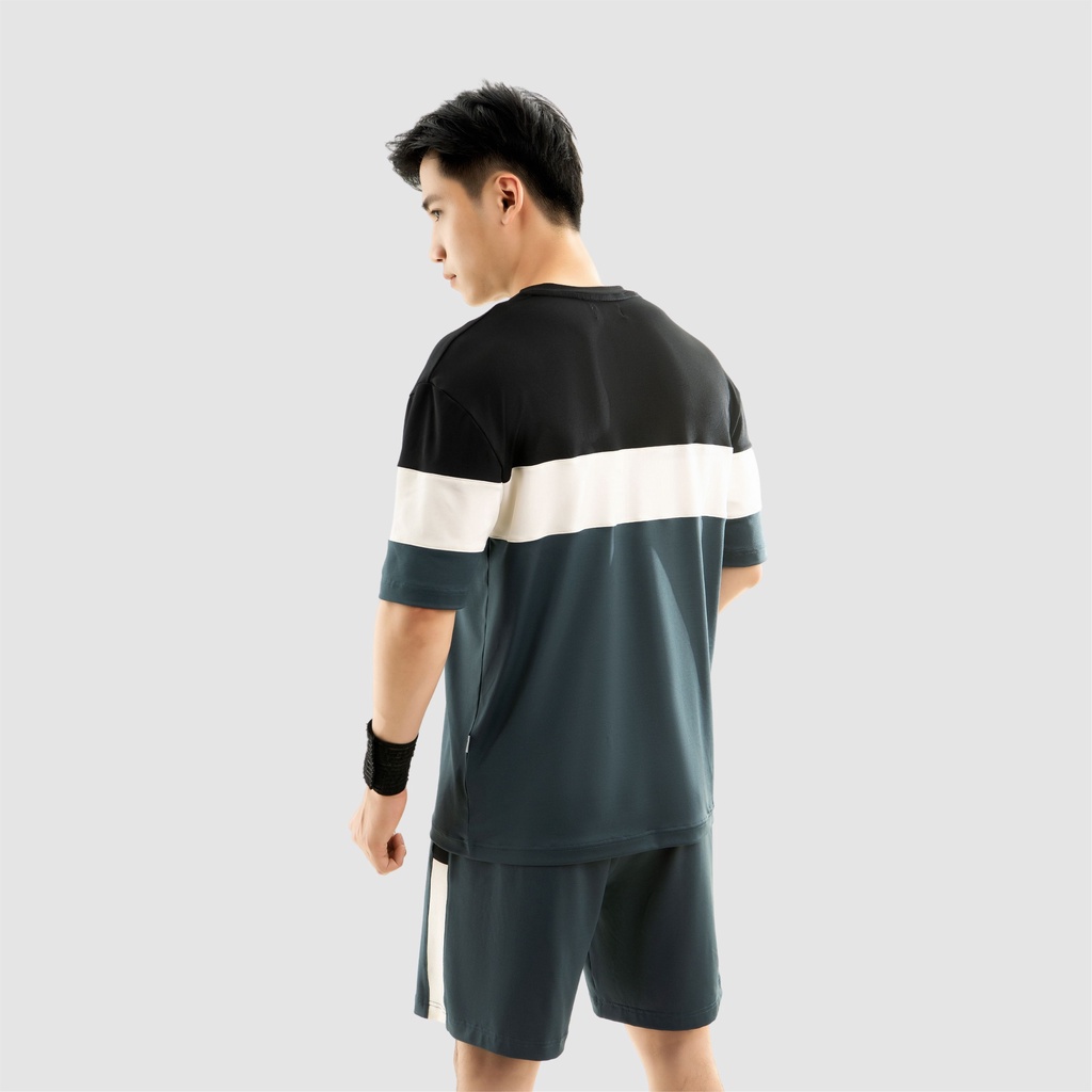 Áo thun thể thao ngắn cộc tay nam CIZA basic cổ tròn dáng rộng cao cấp trẻ trung size S M L XL màu xanh blue ATNR61