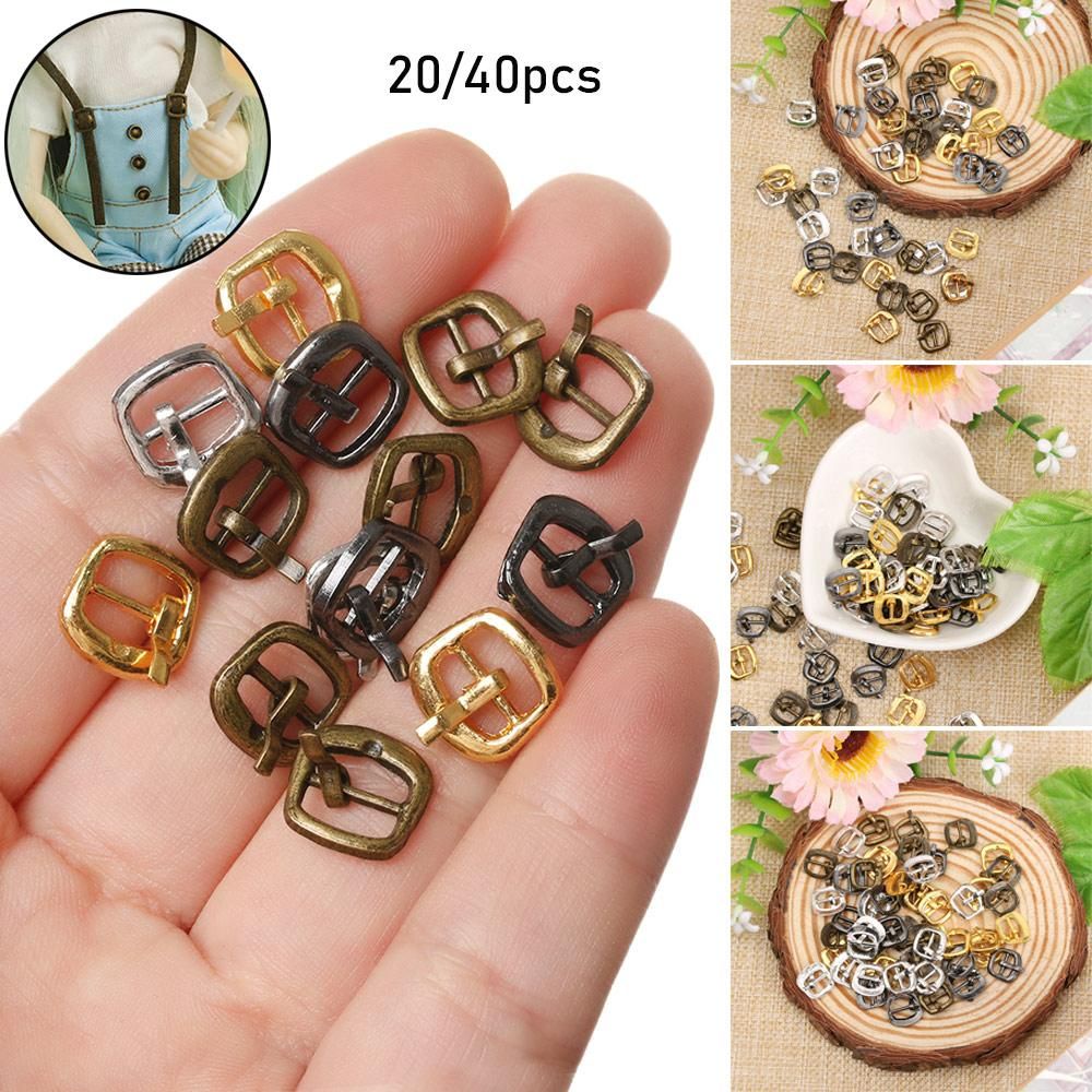 Bộ 20/40 nút thắt lưng mini 7mm 4 màu chất lượng cao cho búp bê