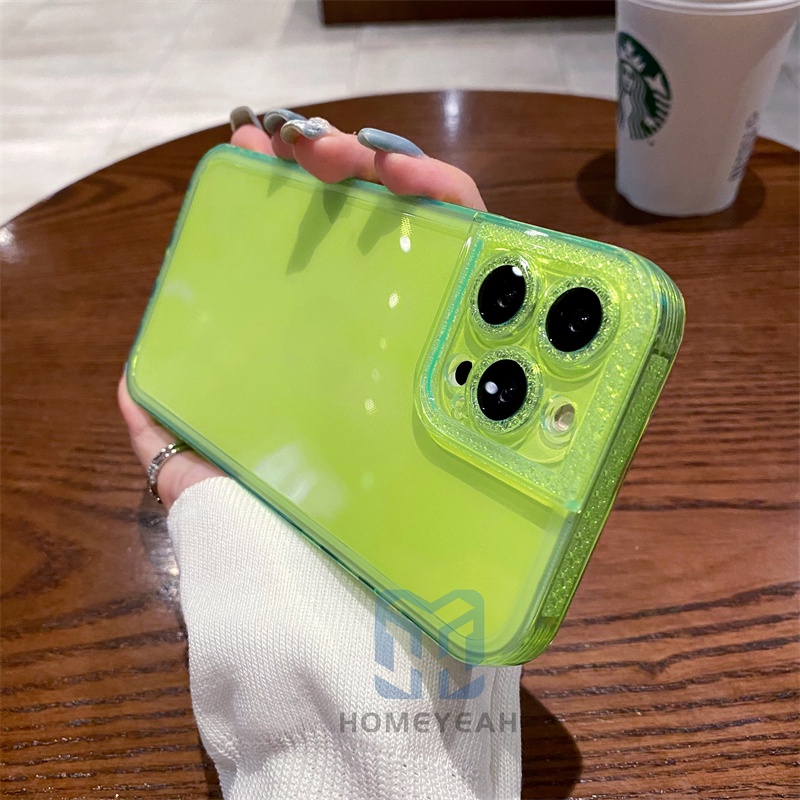 Ốp Điện Thoại Mềm Chống Sốc Màu Dạ Quang Cho iPhone 13 12 Pro Max ip13 ip12