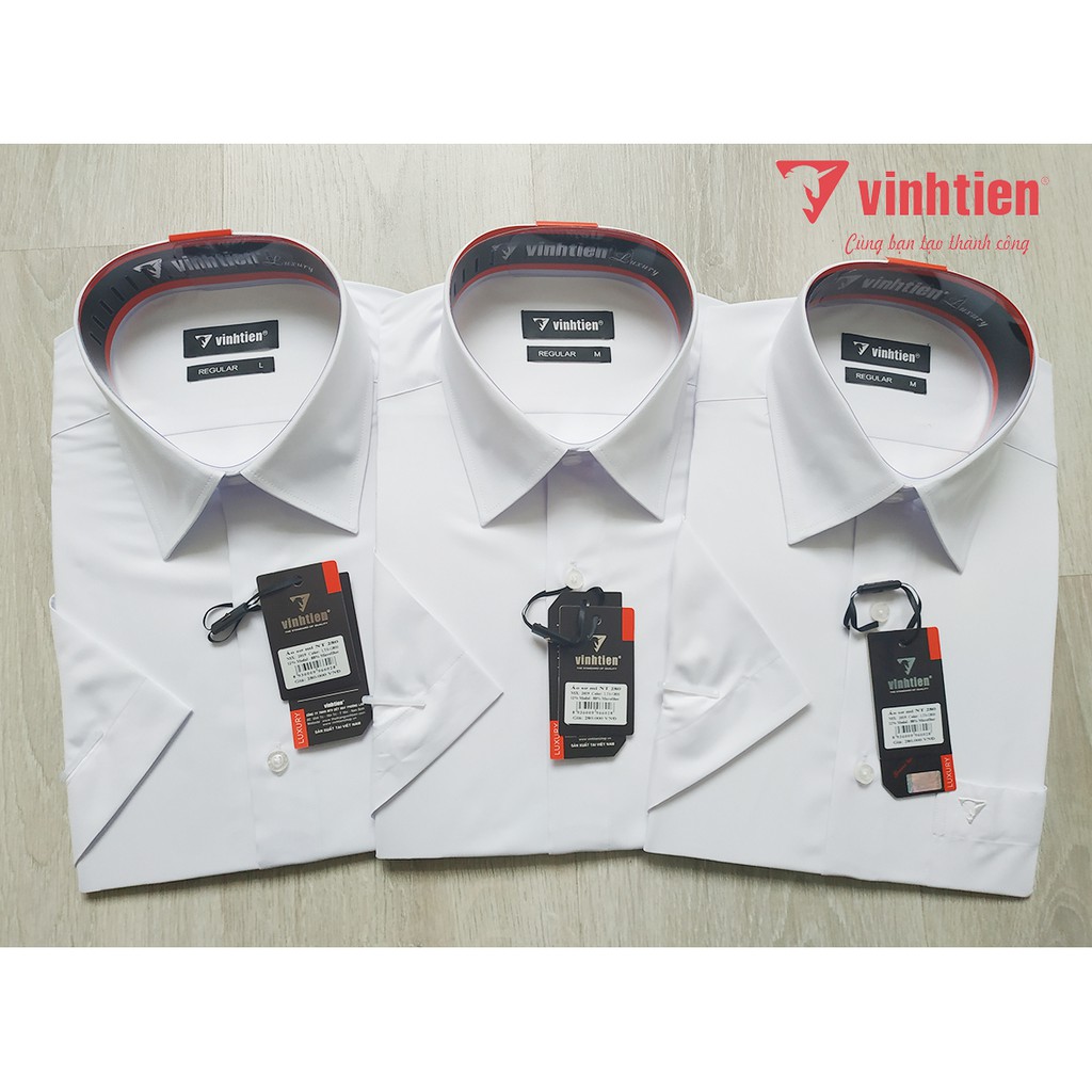 Áo Sơ Mi Ngắn Tay Classic Vĩnh Tiến Trắng | BigBuy360 - bigbuy360.vn