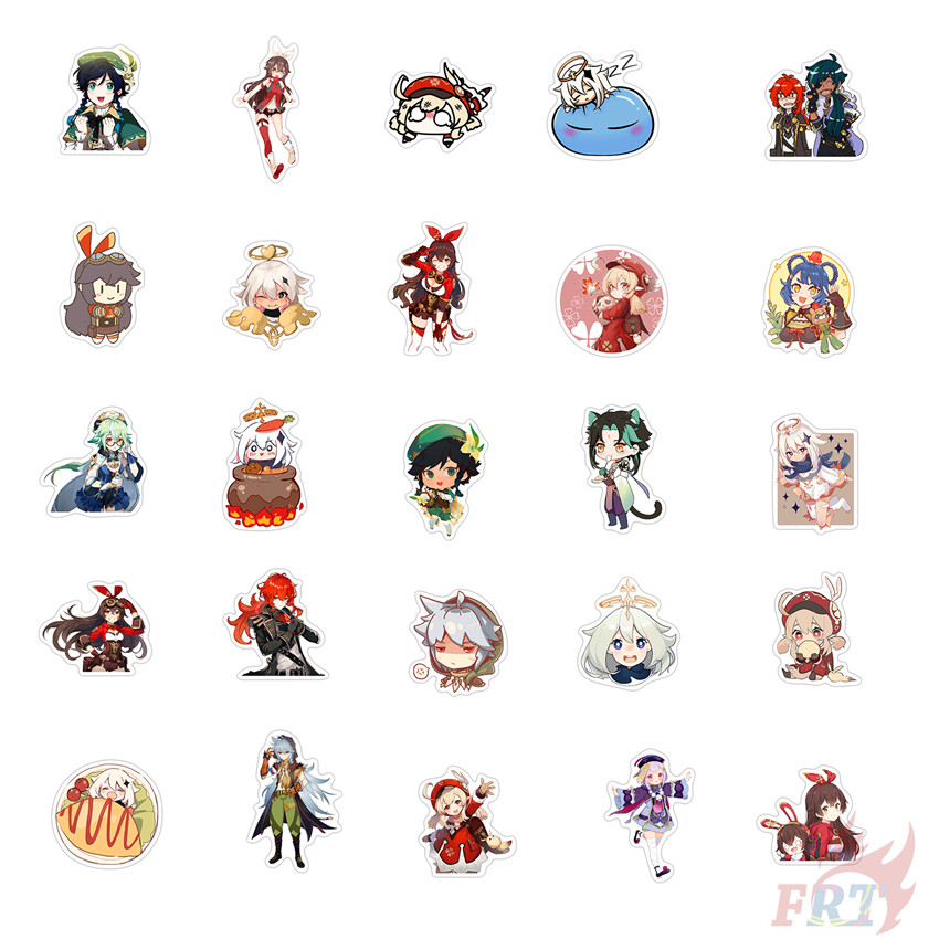 ❉ Genshin Impact - Series 01 Cartoon Games Stickers ❉ 50Pcs/Set DIY Fashion Luggage Laptop Skateboard Doodle Decals Stickers