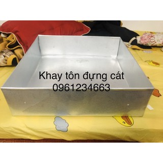khay tôn đựng cát trấu cho lồng 60 x60 và 50x50