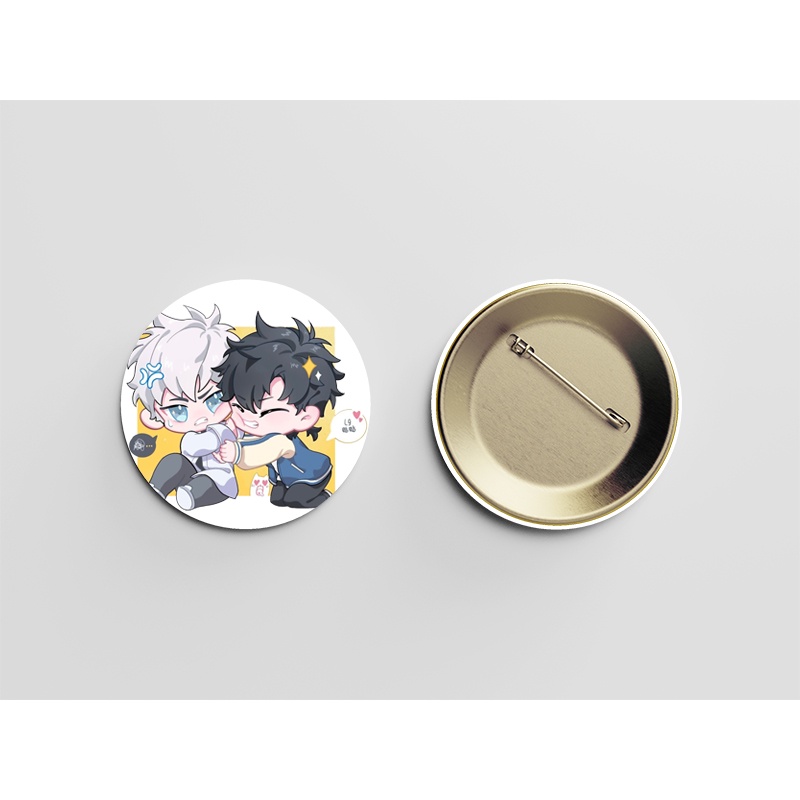 Huy hiệu cài áo IN HÌNH Người đại diện thời gian anime chibi dễ thương tiện lợi