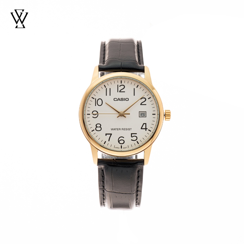 Đồng Hồ Quartz Nam Casio WATCHSTORE MTP-V002GL-7B2 Thiết Kế Kính Khoáng 37mm, Dây Đeo Da Và Vỏ Thép Không Gỉ