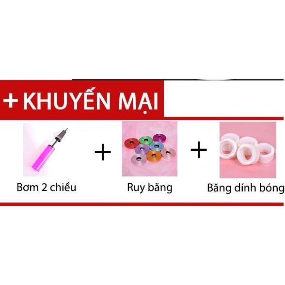 Set bóng chữ I LOVE YOU kèm bóng gấu