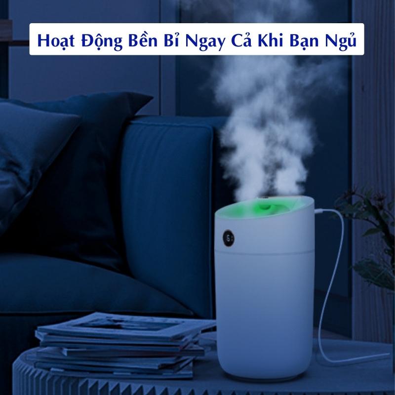 Máy Phun Sương Tạo Ẩm X12 Dung Tích Lớn 3 Lít Máy Khuếch Tán Tinh Dầu Cao Cấp 2 Đầu Phun Kép Giúp Thơm Phòng & Đuổi Muỗi