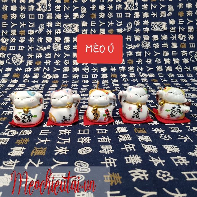 SET 5 MÈO MAY MẮN THẢM ĐỎ 4CM