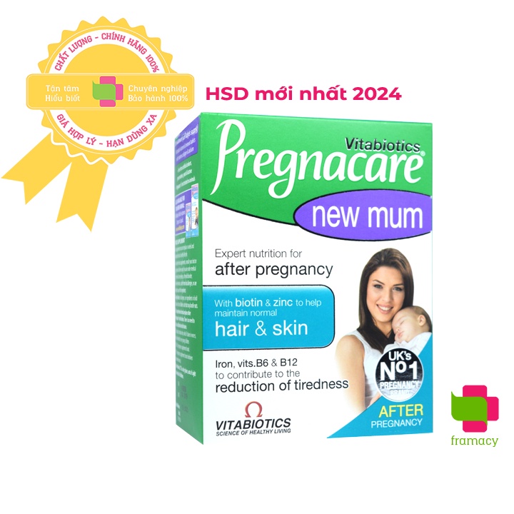 Vitamin tổng hợp Pregnacare New Mum, Anh (56 viên) cải thiện tóc và da cho phụ nữ sau sinh