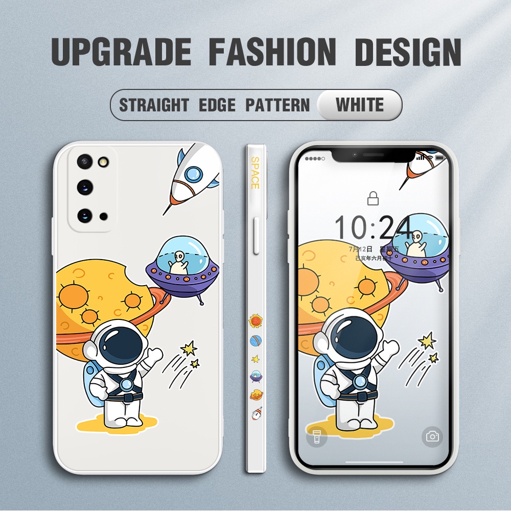 Ốp Điện Thoại Silicone In Hình Phi Hành Gia Mặt Trăng Cho Samsung S20 S20FE Plus Ultra 5G