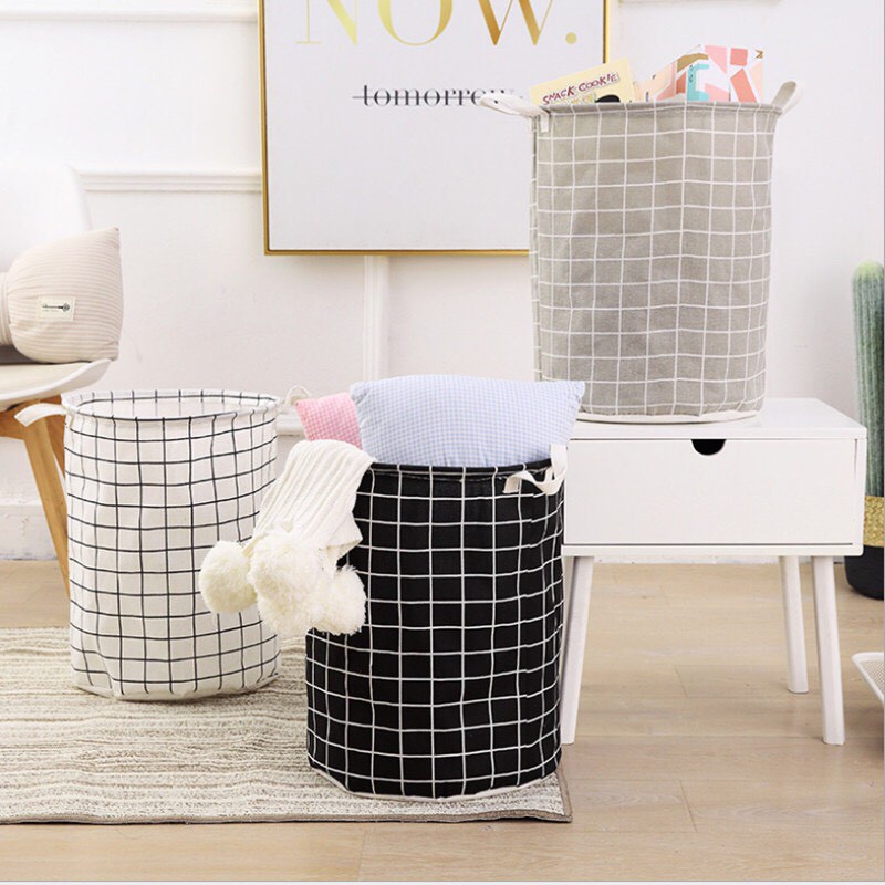 Sọt Vải Tròn Đựng Đồ Quần Áo, Đồ Chơi Trẻ Em Chất Liệu Chống Thấm