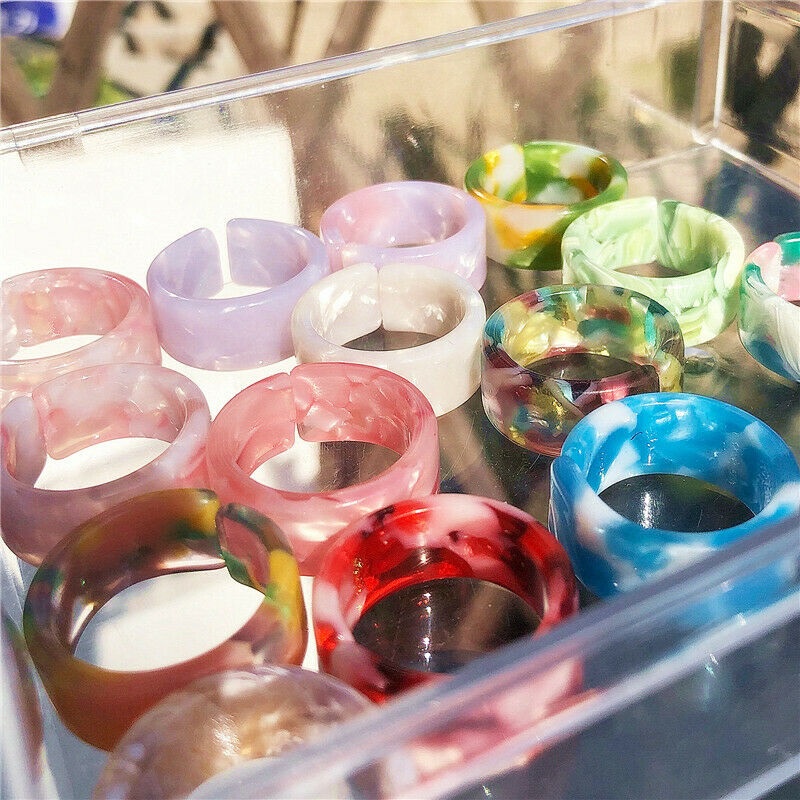 IF ME Bộ 5 Nhẫn Đeo Ngón Tay Phong Cách Cổ Điển Thời Trang Hàn Quốc Sành Điệu Cho Nữ