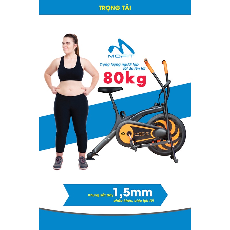 Xe đạp tập thể dục MOFIT MO 2060 máy đạp xe tập thể dục tập gym tại nhà giúp toàn thân giảm mỡ giảm cân nhanh chóng