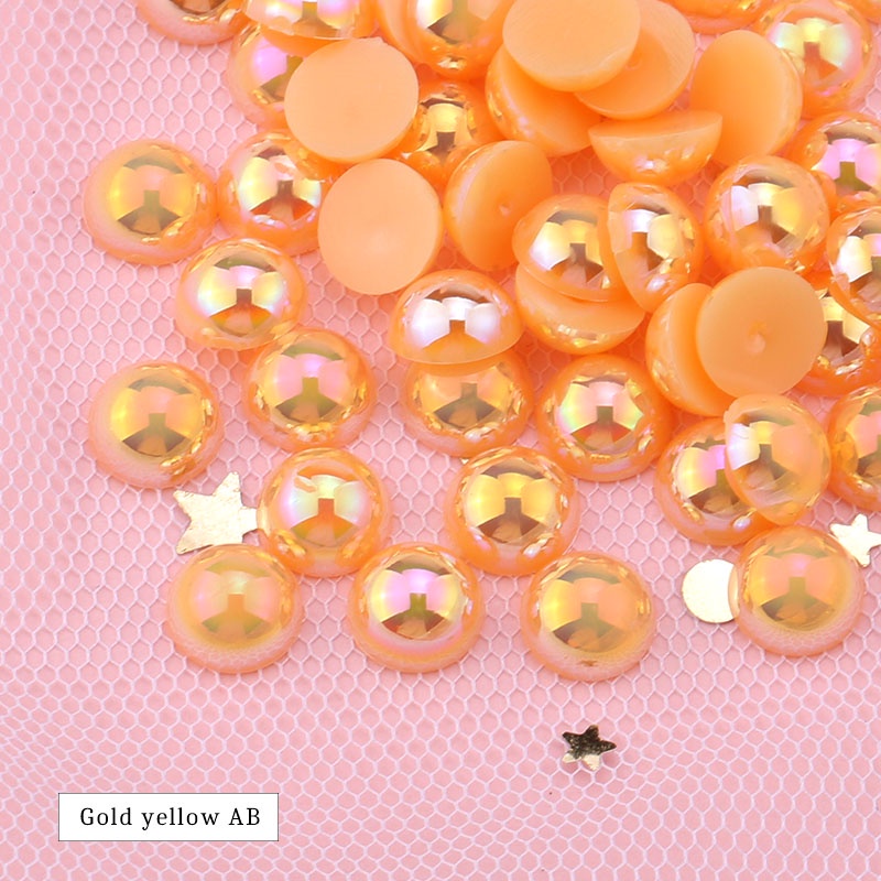 Hạt Ngọc Trai Giả Bằng Nhựa ABS Kích Thước 3mm 8mm 10mm Dùng Trang Trí Quần Áo Diy