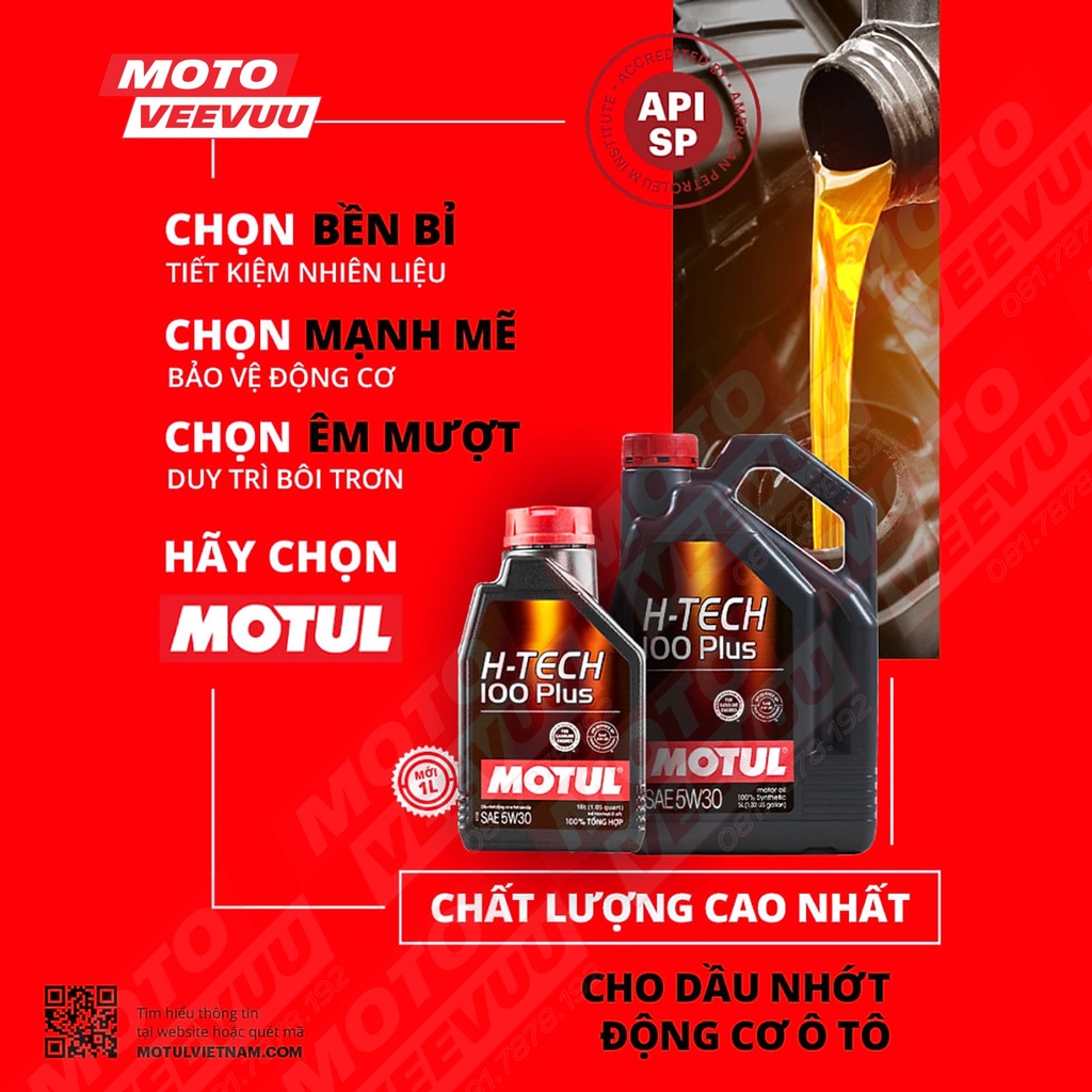 Dầu nhớt xe ô tô Motul H-Tech 100 Plus 5W30 1 Lít ĐỘNG CƠ XĂNG