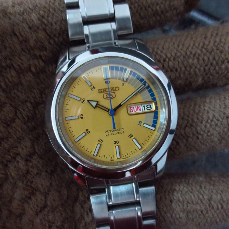 ĐỒNG HỒ CƠ NAM SEIKO 5 NHẬT BÃI XỊN - TỰ ĐỘNG NẠP CÓT AUTOMATIC