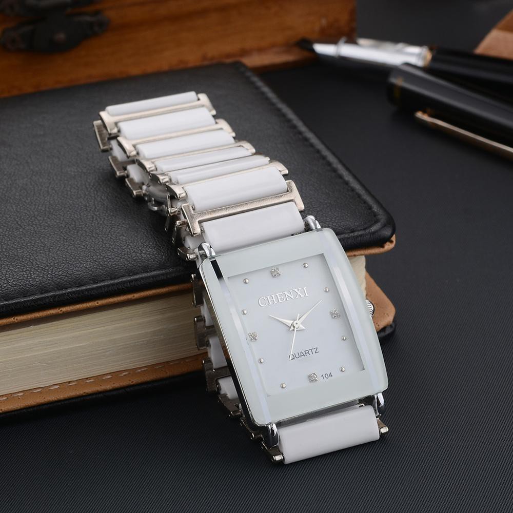 Đồng Hồ Đeo Tay Chexi 104A Dây Giả Sứ Thời Trang Dành Cho Nam Và Nữ