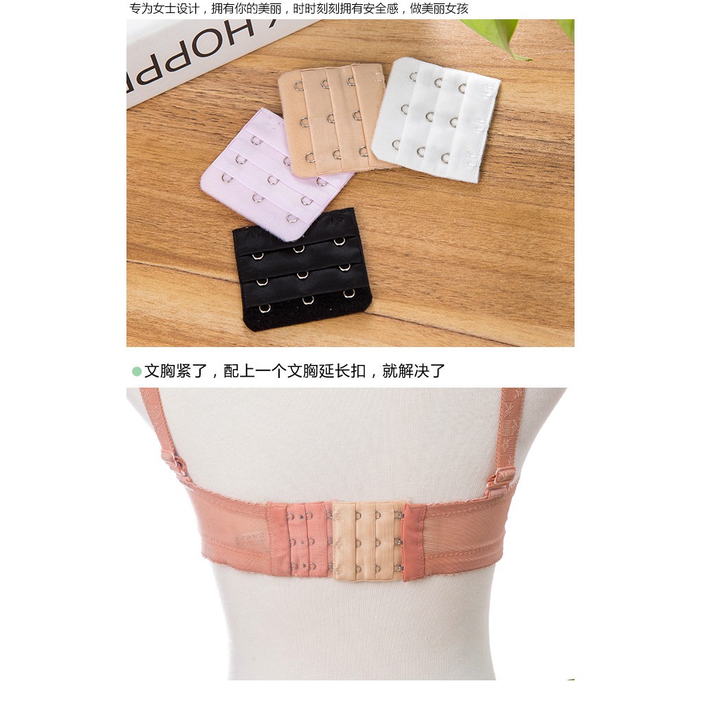 Miếng Nối Rộng Tăng Size Áo Ngực 2 - 3 Móc Cài - Móc Nới Nhiều Màu E440