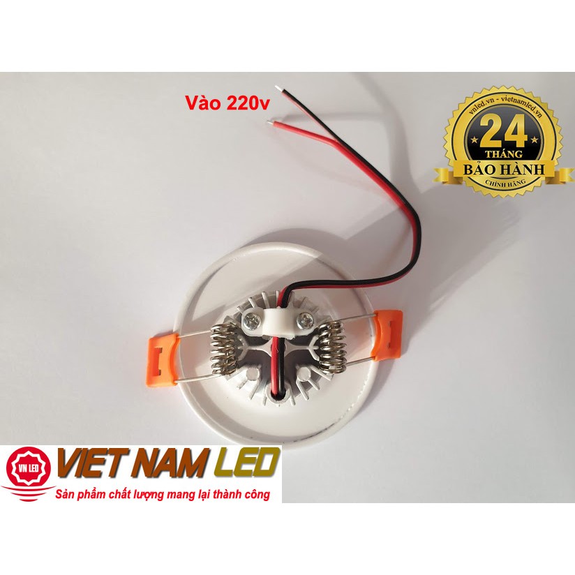 Đèn Led âm trần 5W COB kính trong, 1 màu, 0936395395