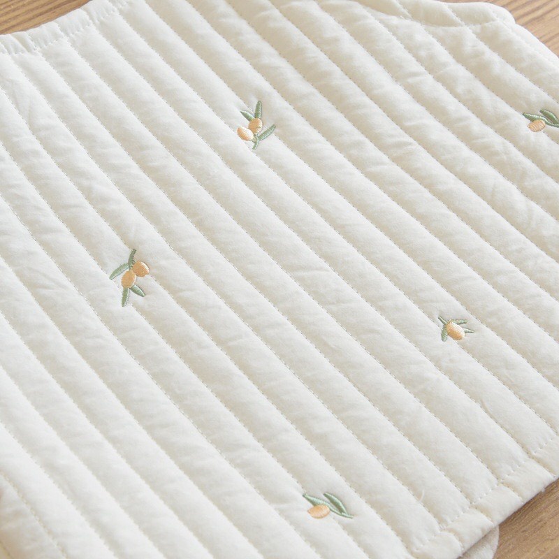 Áo Gile Cotton Trần Bông Mềm Họa Tiết Thêu Xinh Xắn Cho Bé