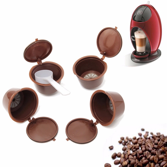 1/ 5 Cốc lọc cà phê có thể tái sử dụng và đổ đầy lại thích hợp cho máy pha cà phê Nescafe Dolce Gusto