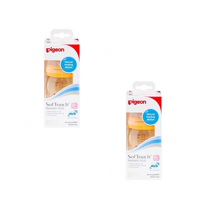 Bình sữa Pigeon PLUS 160ml (nhựa PPSU, 0M+)