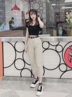 Quần baggy thô chất dày dặn
