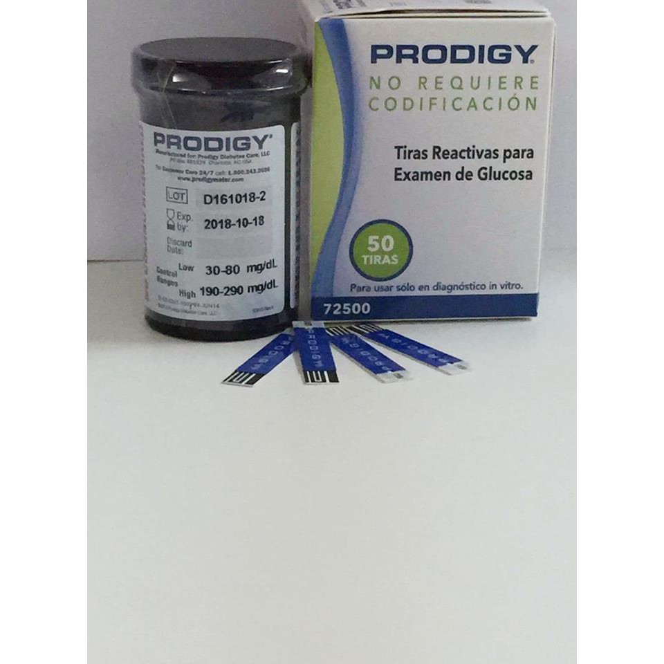 Que thử đường huyết PRODIGY lọ 50 que thử