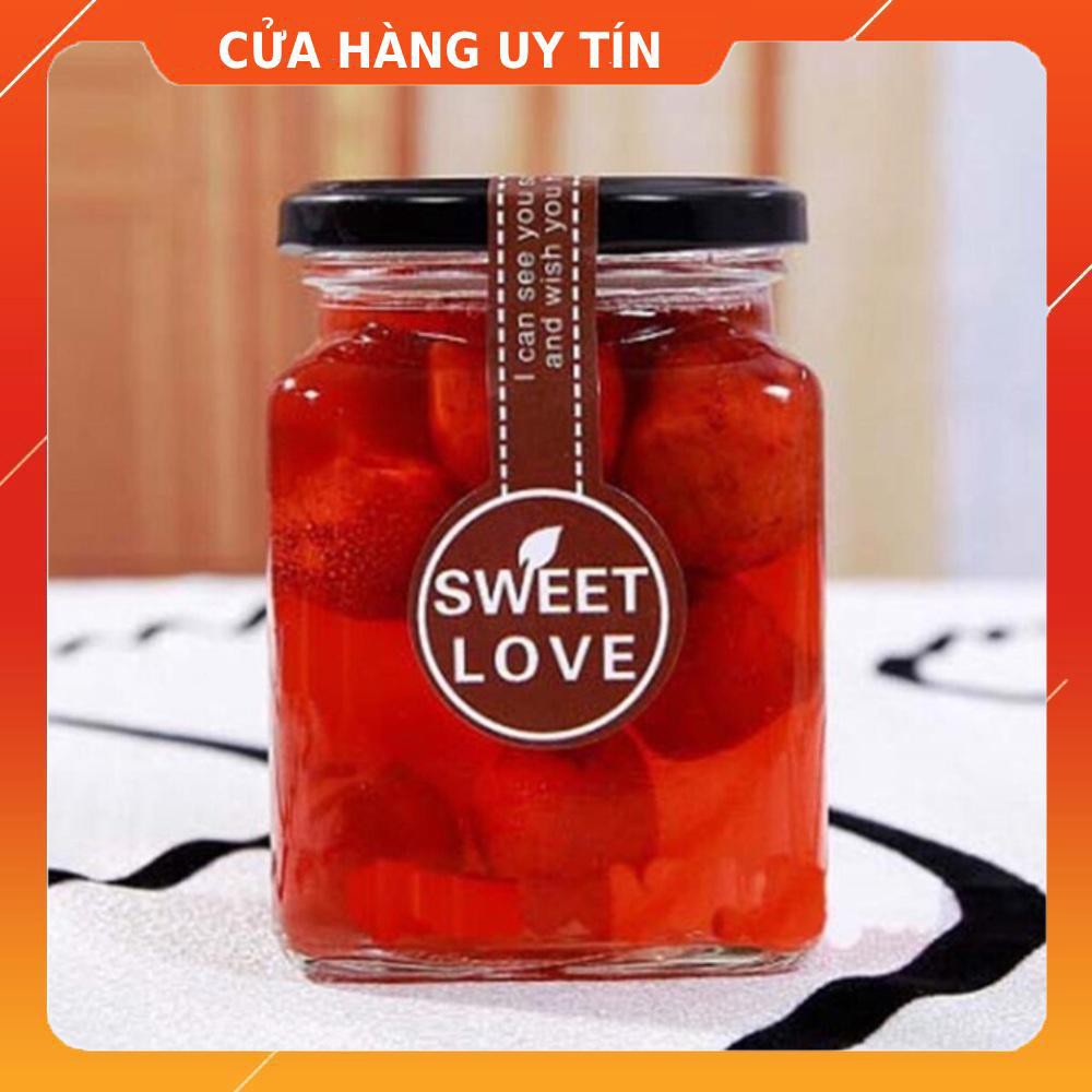 Hũ thủy tinh vuông đựng gia vị, trà hoa 220ml đa năng | BigBuy360 - bigbuy360.vn