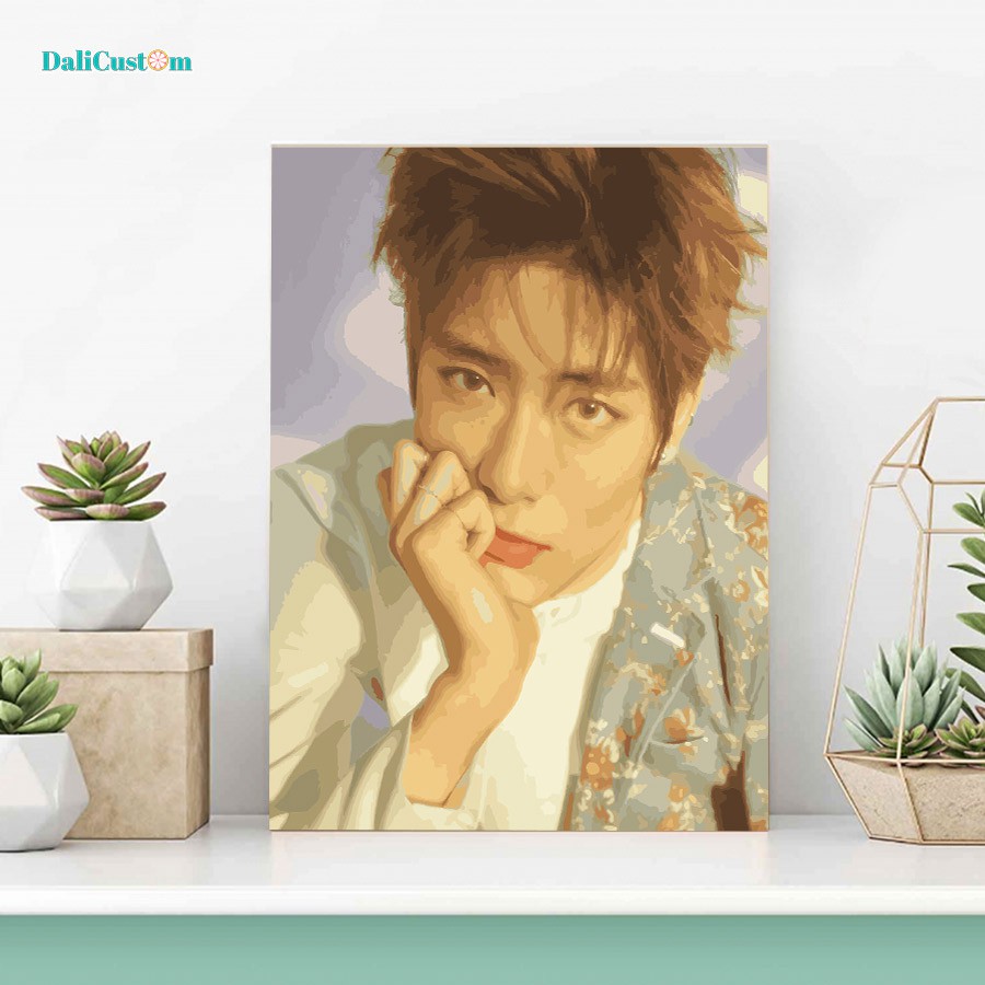Tranh Tô Màu Số Hóa NCT Dream NCT 127 Jaehyun Căng Khung Sẵn 40x50cm 30-36 Màu