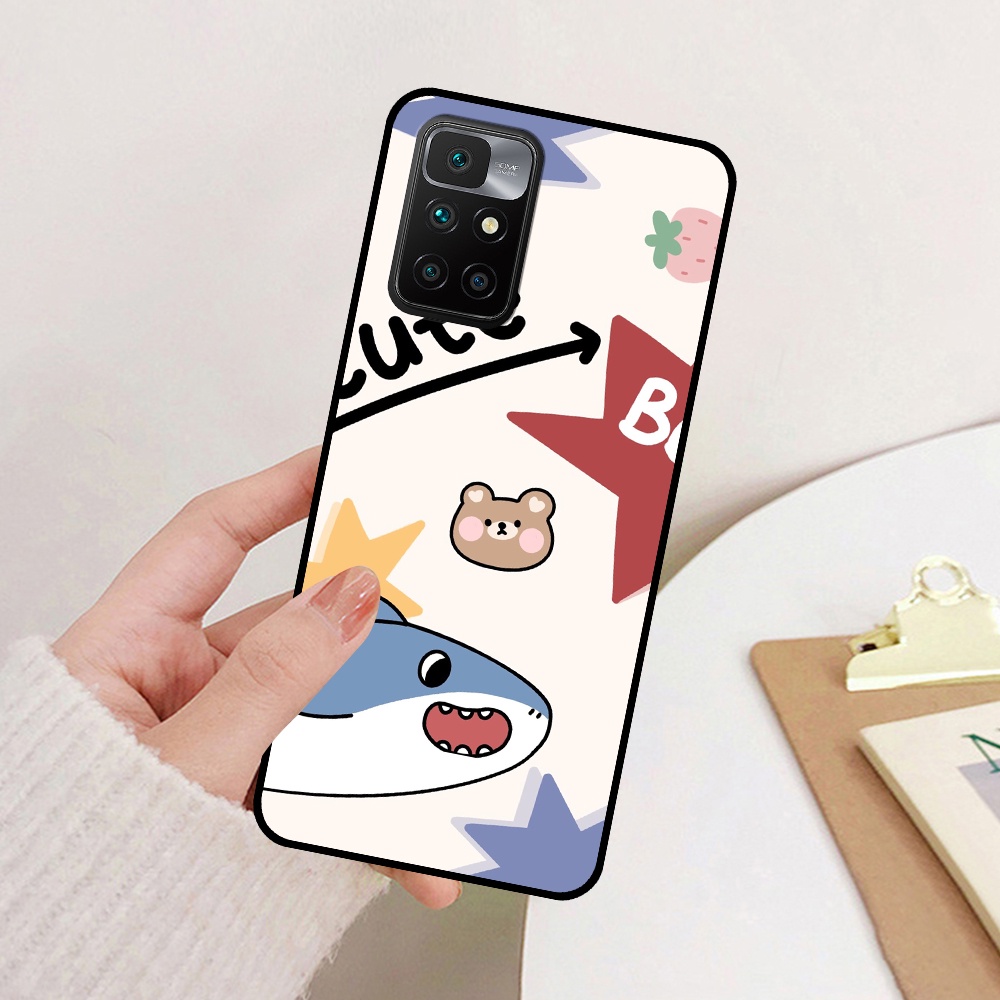 Ốp Xiaomi Redmi 10 in hình cá mập, khủng long dễ thương, cute (T01 - T06)