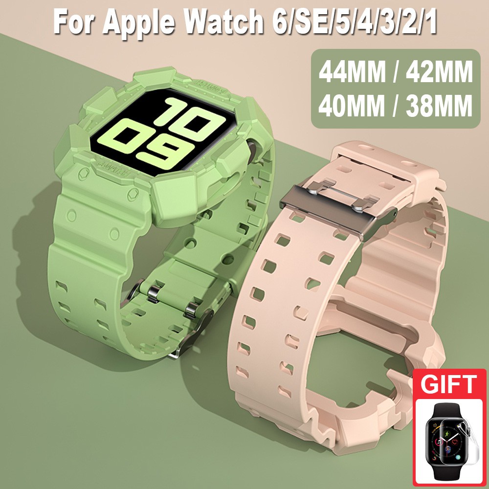 Dây Silicone Đeo Đồng Hồ Thông Minh iWatch Series 6/SE/5/4/3/2/1 44mm 42mm 40mm 38mm