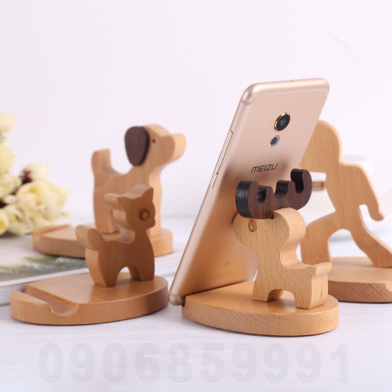 Giá đỡ điện thoại,giá kê máy tính bảng gỗ trang trí