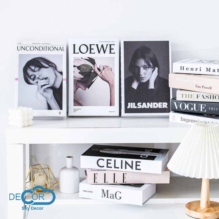 Sách trang trí bàn làm việc, bàn học và decor chụp ảnh sản phẩm Sky Decor - Bìa cao cấp, họa tiết sắc nét