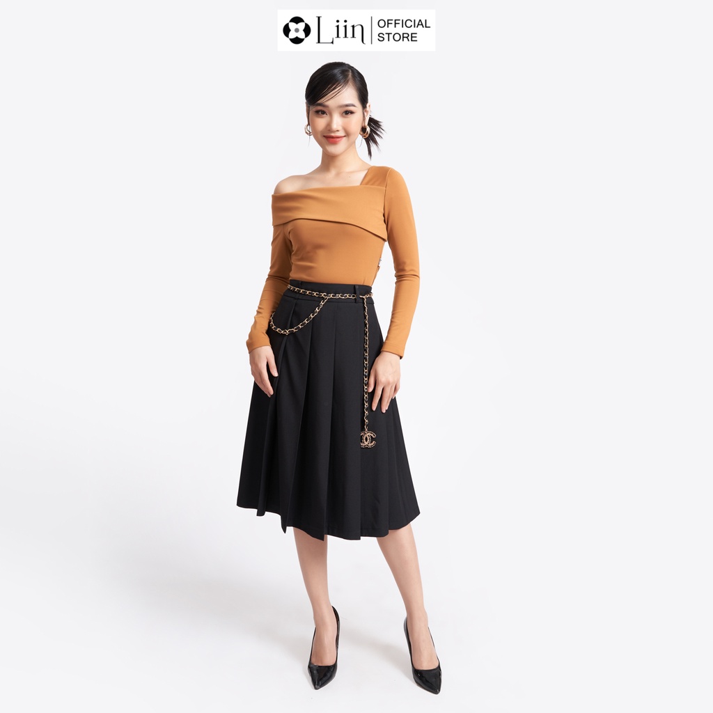 Chân váy linbi xếp ly dáng dài thiết kế trẻ trung, thời thượng liin clothing J4259